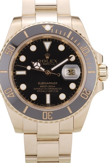 Aaa replica watch Black Bezel Rolex Dial Black Submariner Ceramic 98231 0818
